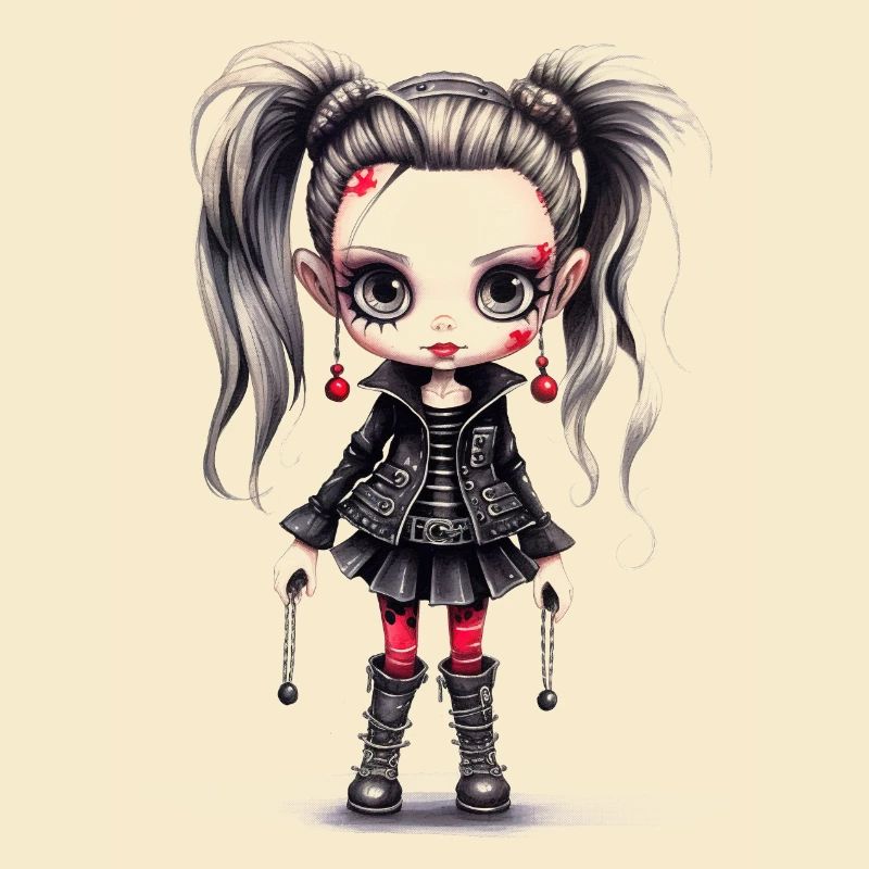 Gothic-Punk-Mädchen