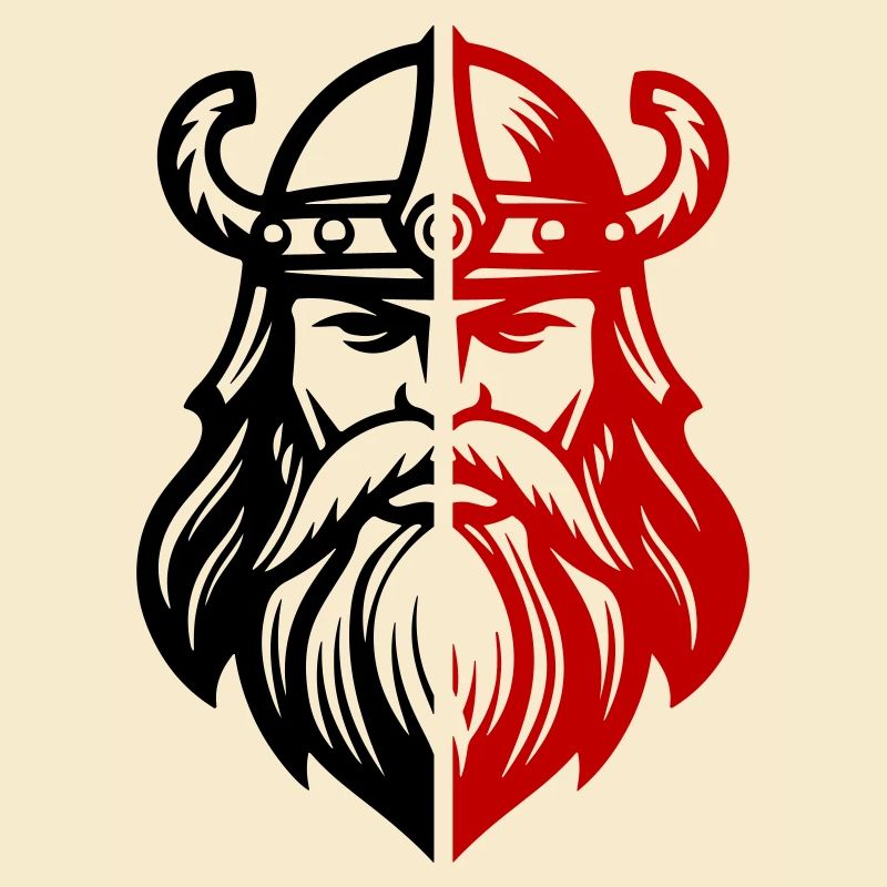 Wikinger Kopf Krieger Valhalla Odin