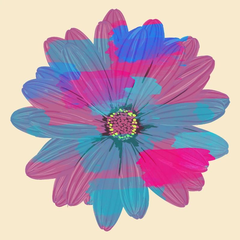 blume,bunt,malerei,pink,blau