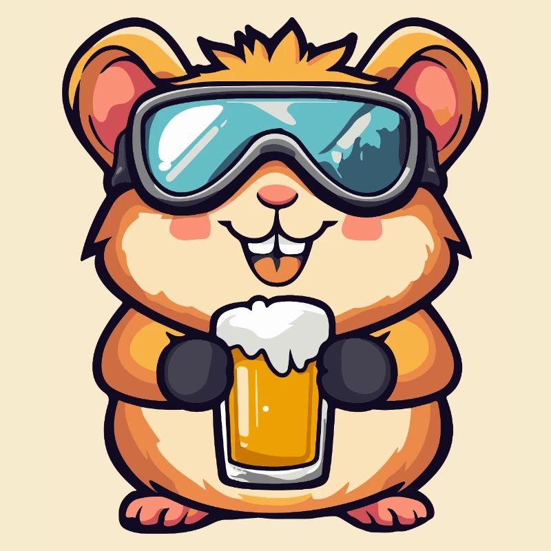 Hamster Après Ski Beer Comic