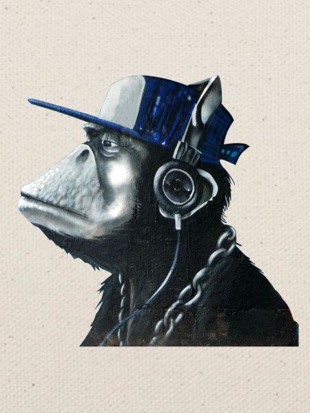 Affe Graffiti von Custom
