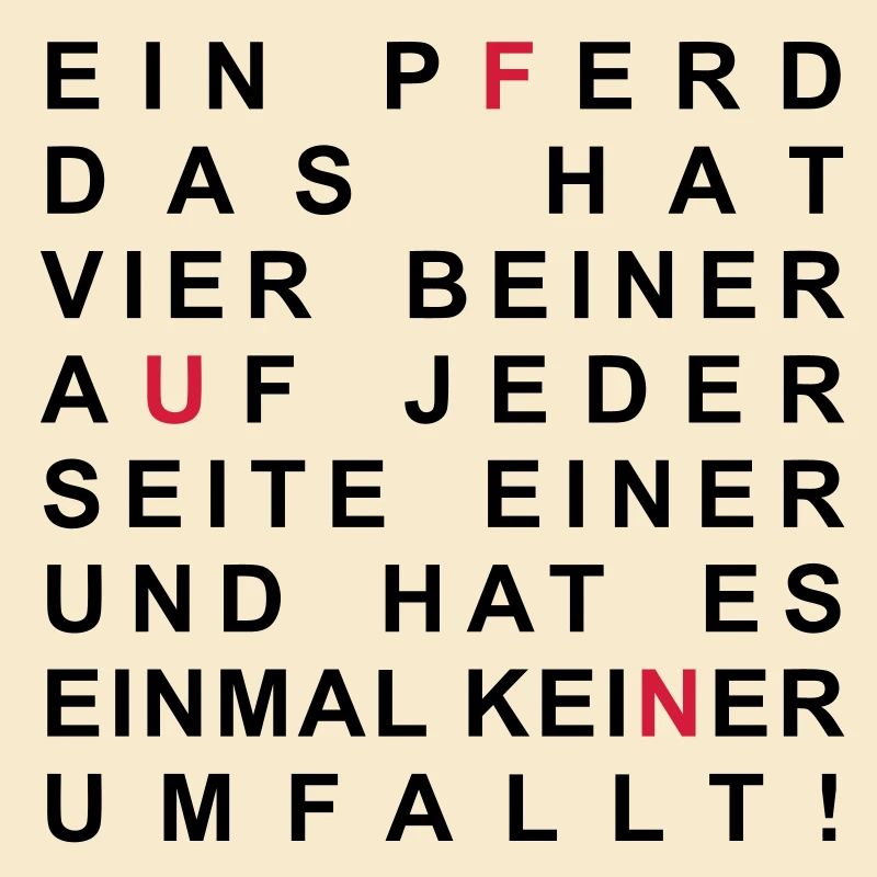Ein Pferd, das hat vier Beiner