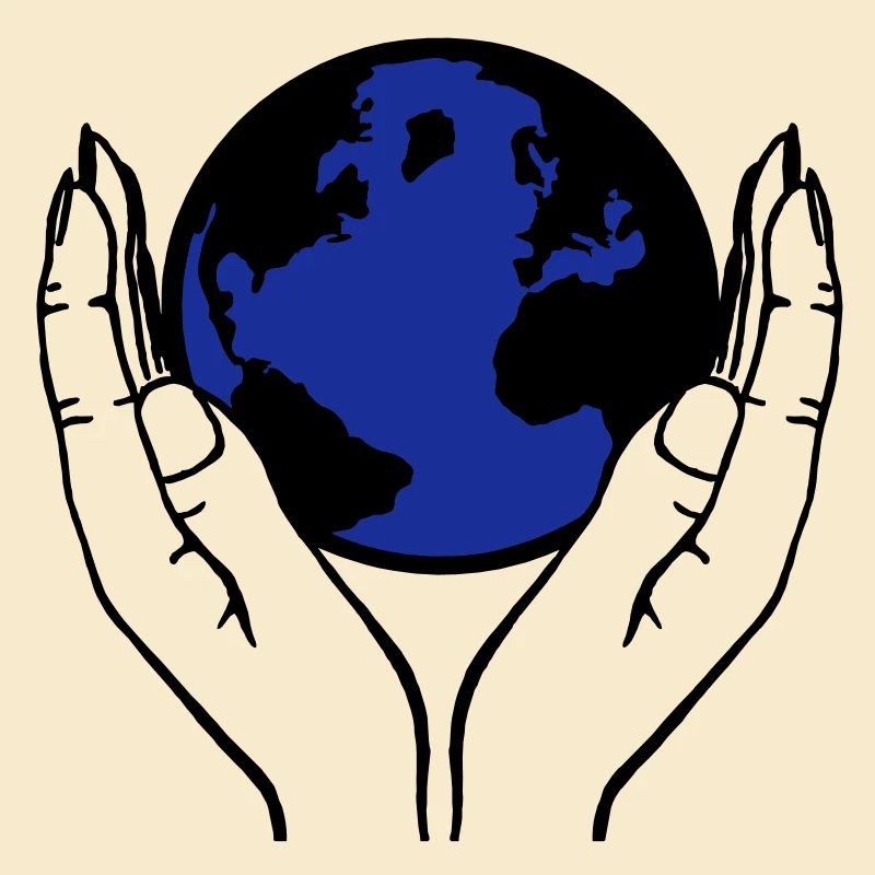 monde dans les mains