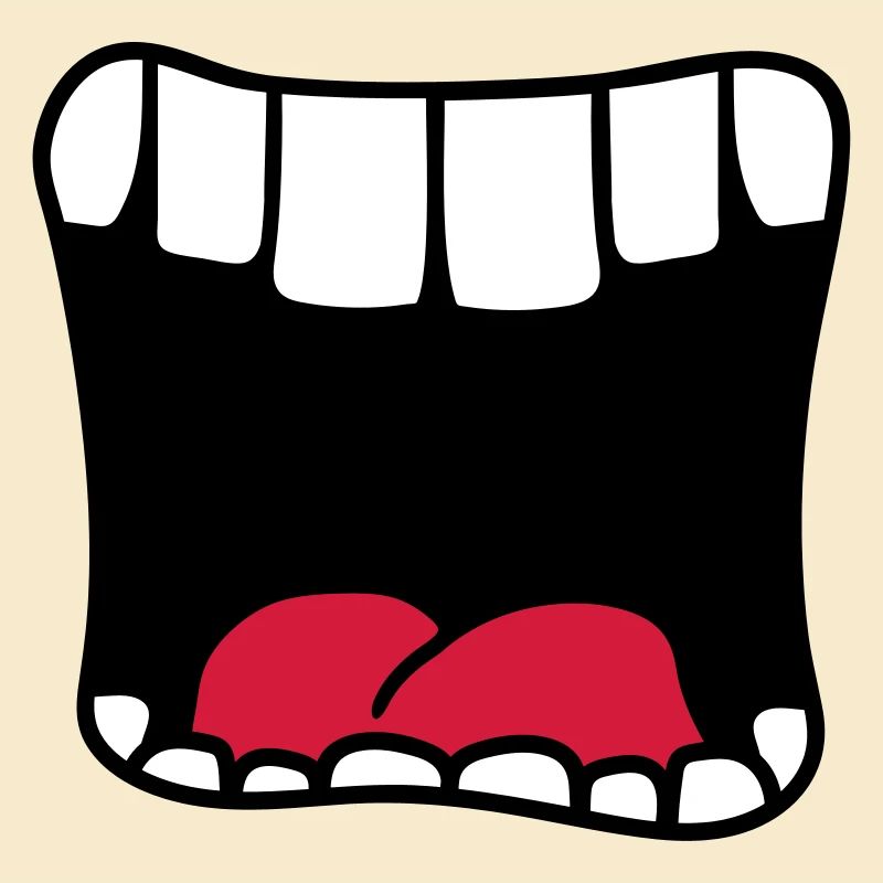bouche hurlant grosse bouche bruellen dessin animé comique