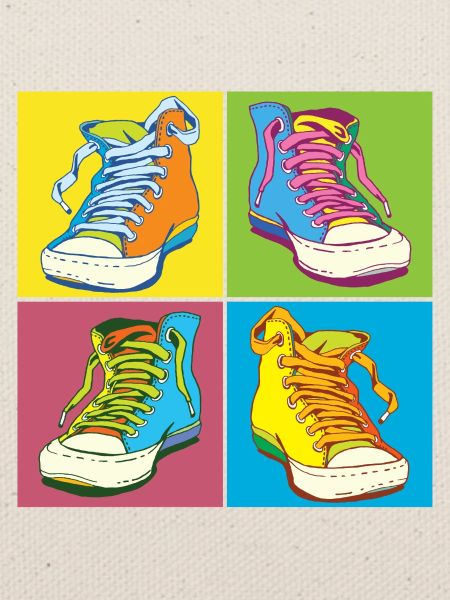 Andy Warhol Pop-Art Schuhe