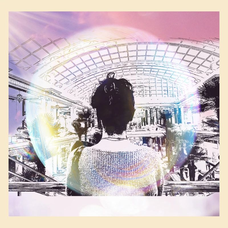 Mädchen im Einkaufszentrum