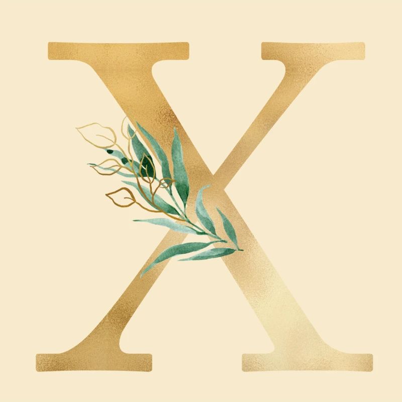 Customizable Monogram X Botany