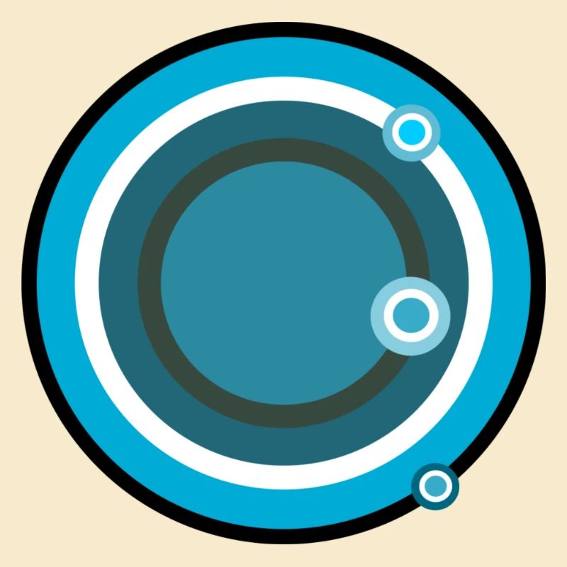 Blue geometric circles