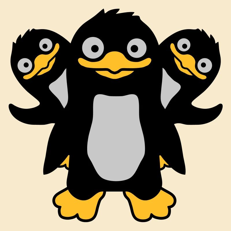 3 lustige Pinguin Freunde