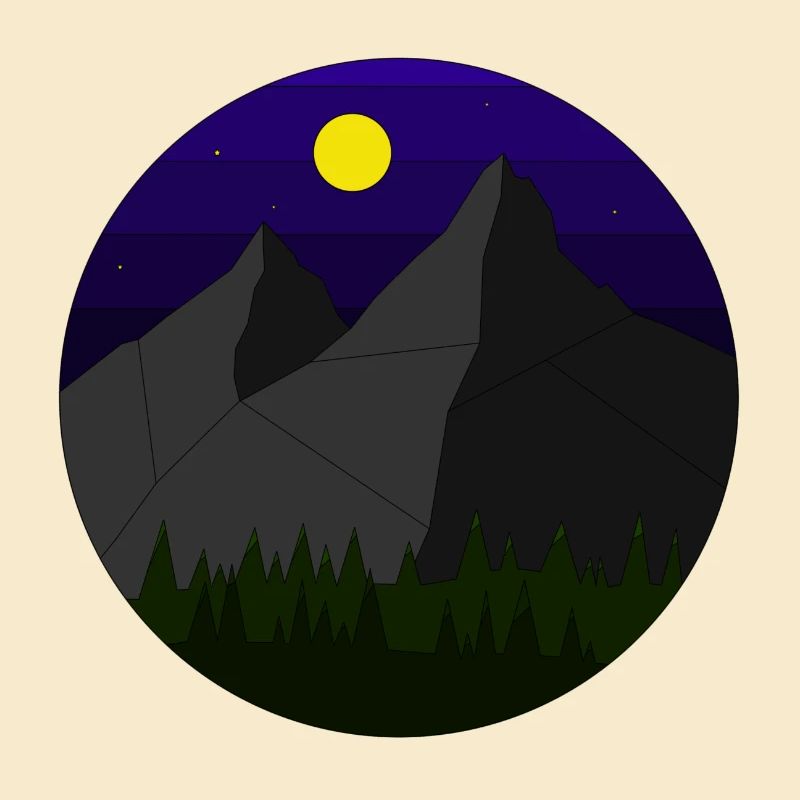 Paysage de montagne (version nocturne)