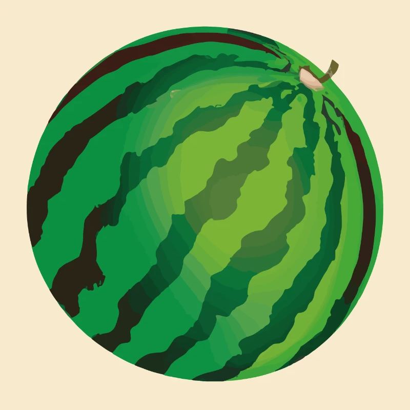 Wassermelone Illustration Rund Kugel Geschenkidee