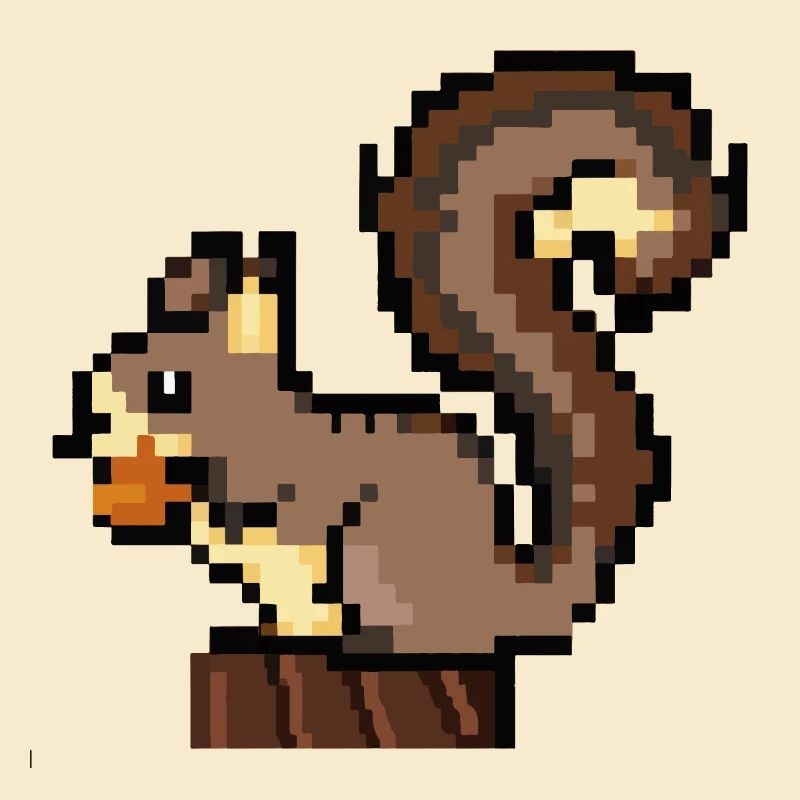 Eichhörnchen Pixel Art Geschenkidee