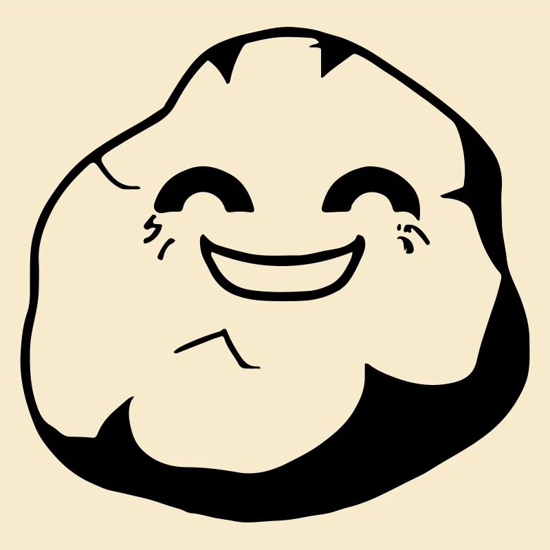 Stone with face smile laughter vector