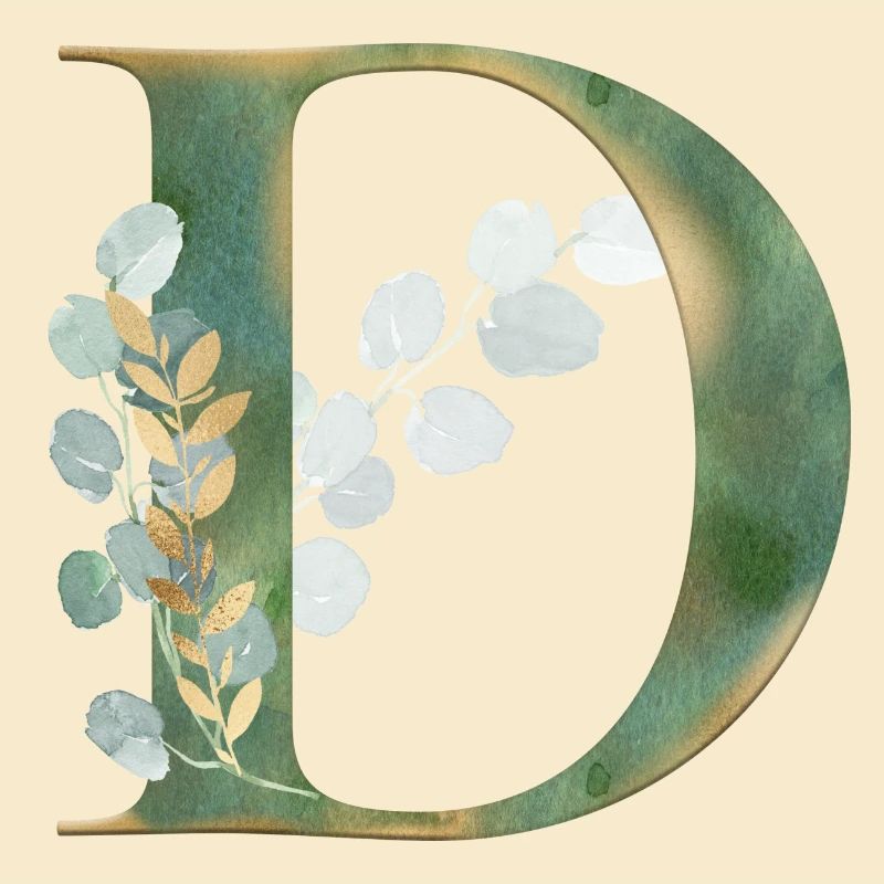 Monogramme personnalisable Eucalyptus D