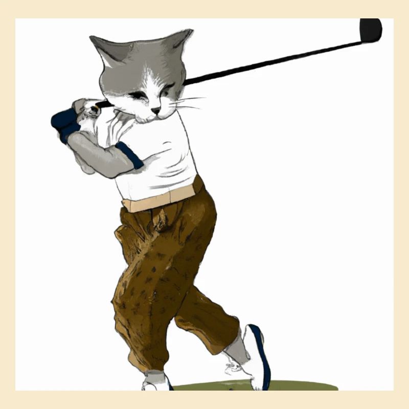 Die golfende Katze