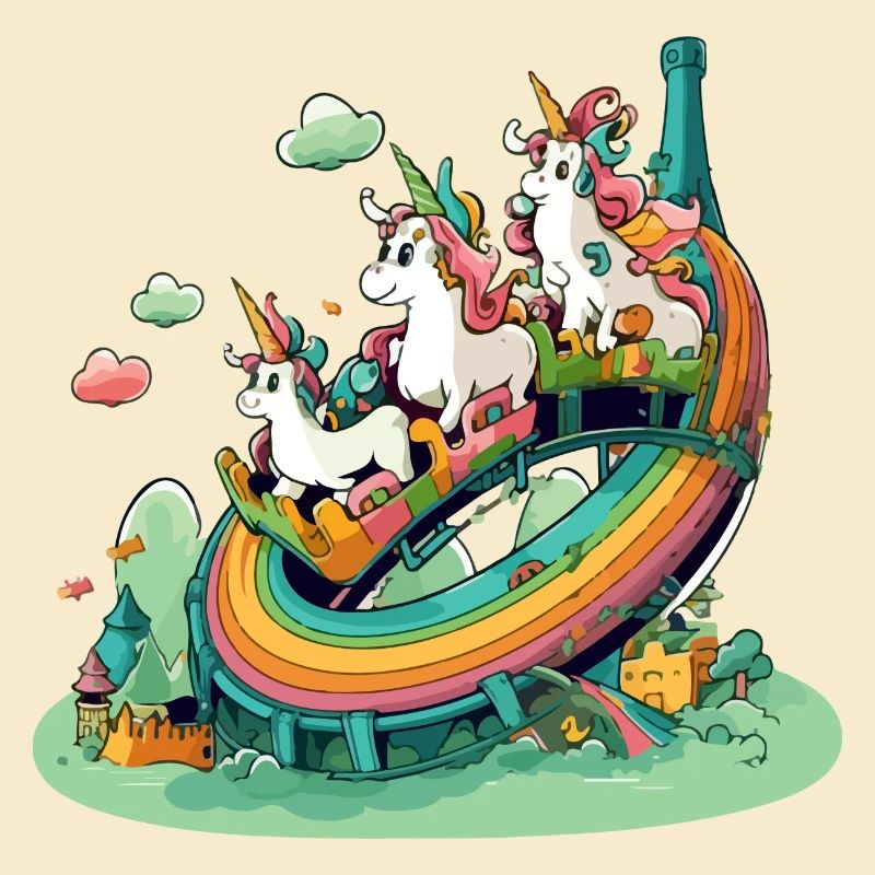 Einhörner im Regenbogenland