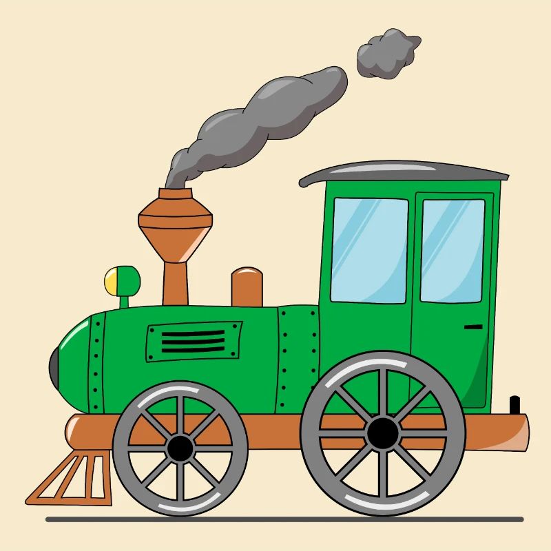 Kinderzug Eisenbahn grün