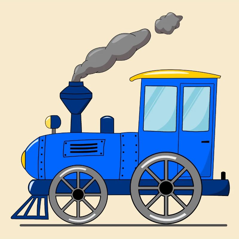 Kinderzug Eisenbahn blau