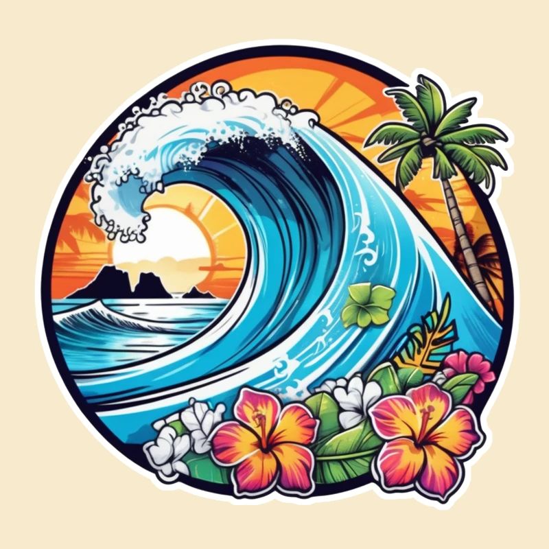surf plage palmier soleil vacances