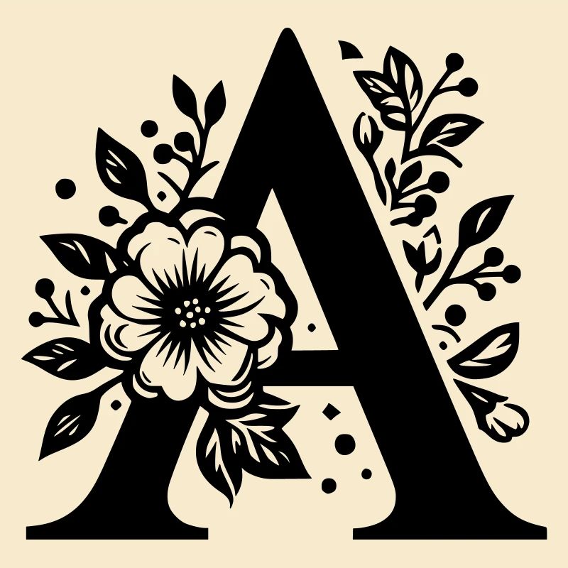 Buchstabe A Floral