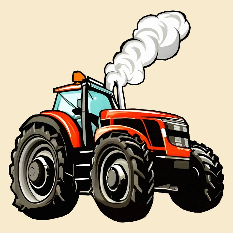 Traktor starker Qualm