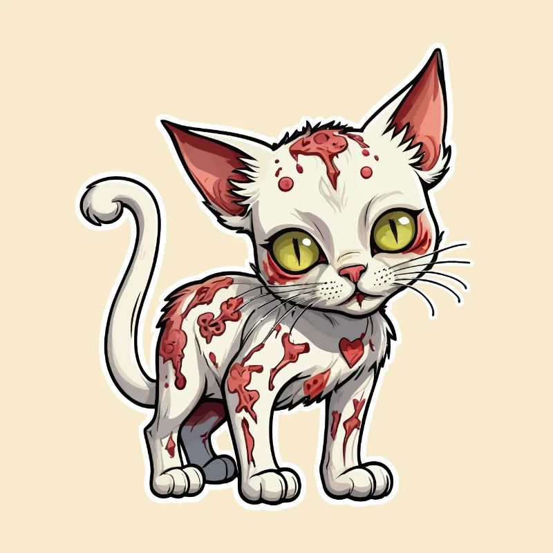 Zombie Cat Illustration