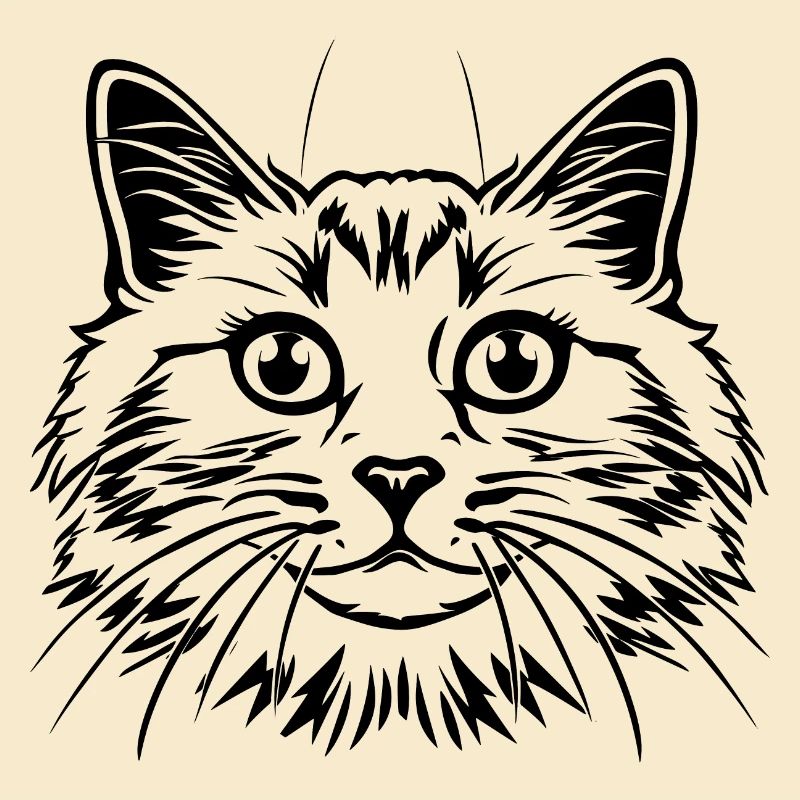 Chat, Motif De Chat, Visage De Chat