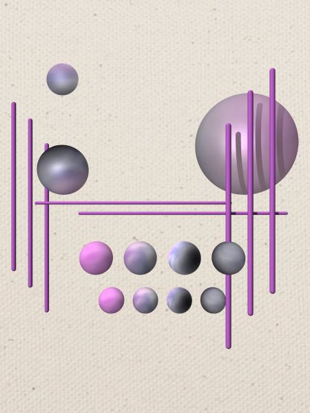 Kugeln und Stangen 3D