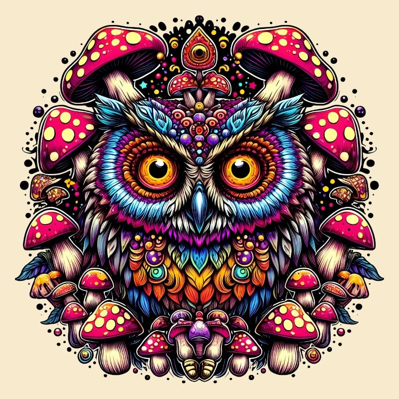 Psychedelische Eule