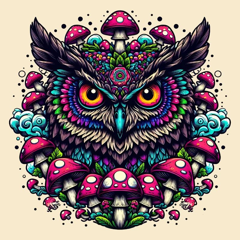 Psychedelische Eule