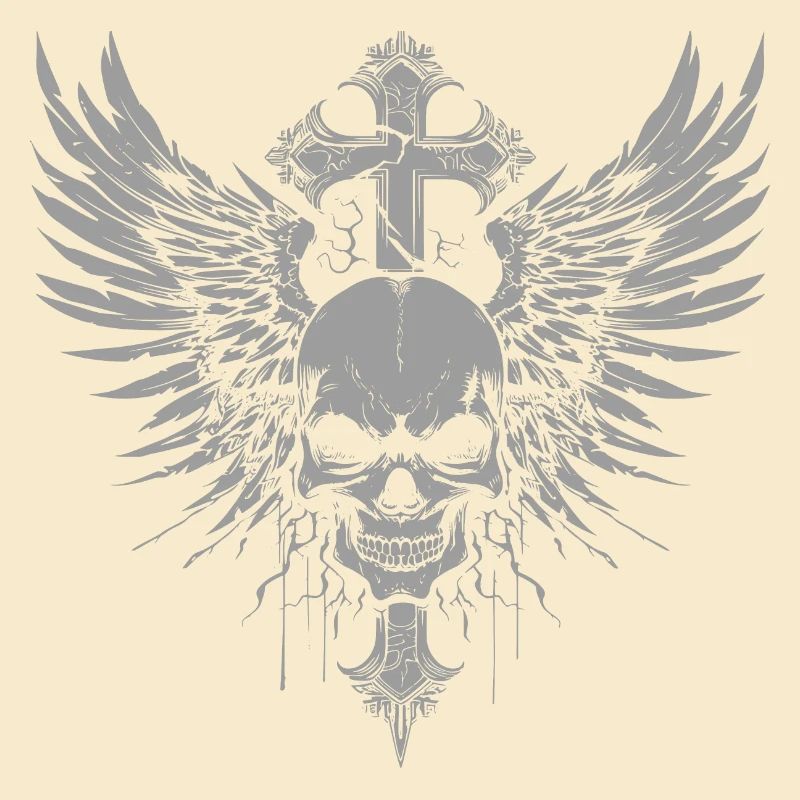 Goth Skull Cross Skull