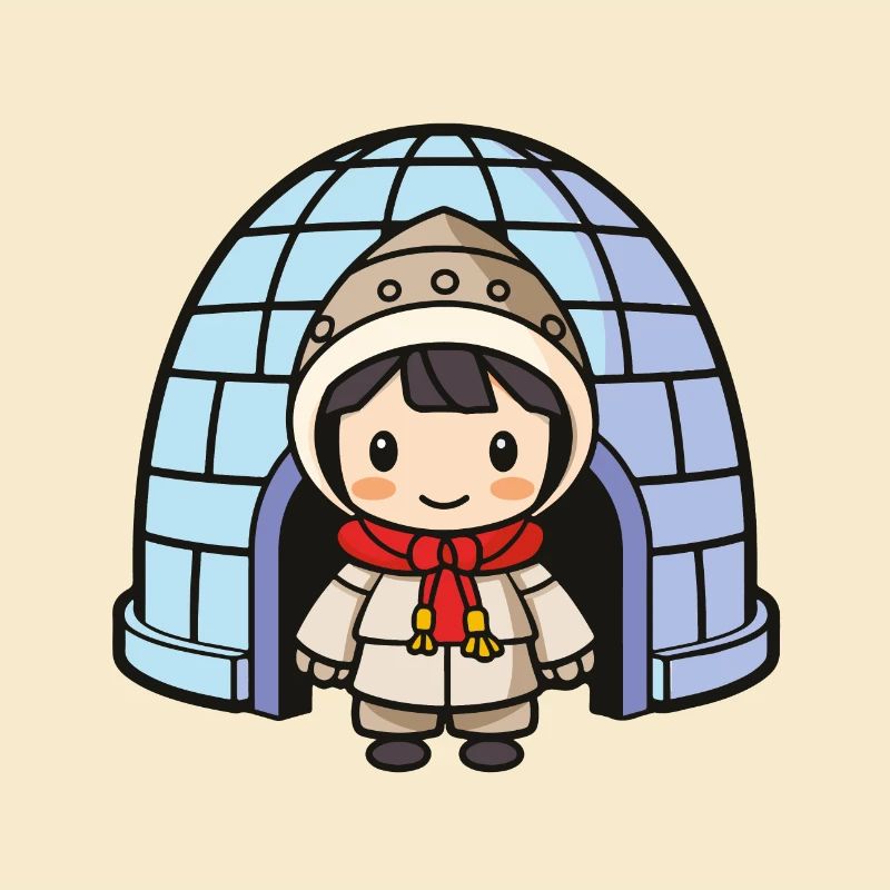 iglu eskimo mädchen
