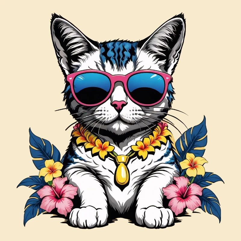 Vacances pour chat Vacances pour chat Vacances pour chat Hawaï Île Mer