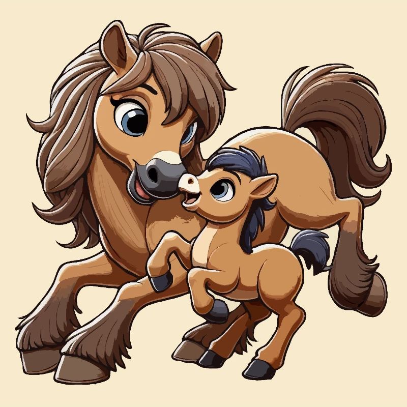 Pferd mit Fohlen