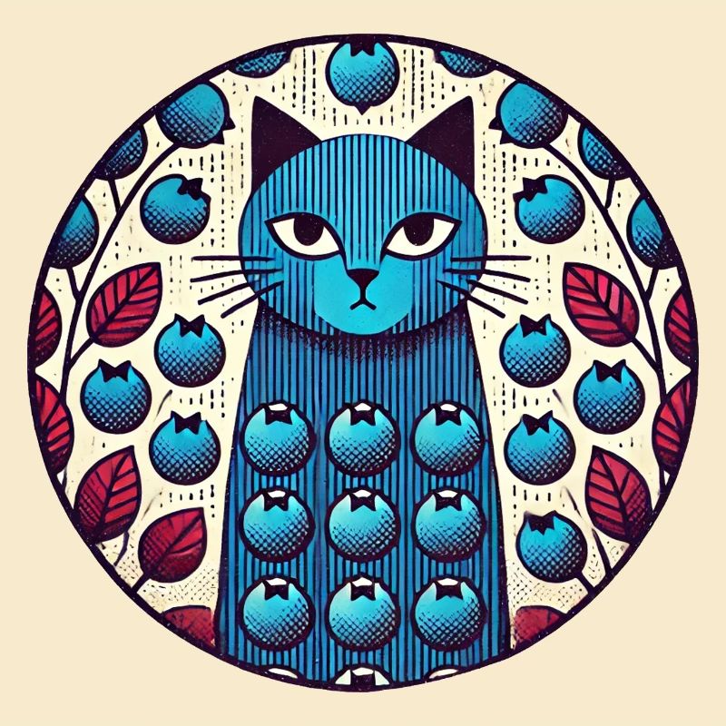 Blaubeer-Katze