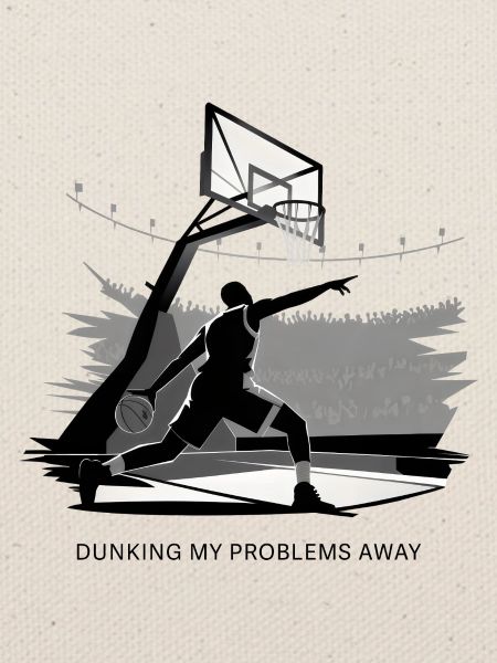 Dunking My Problems Away Basketball