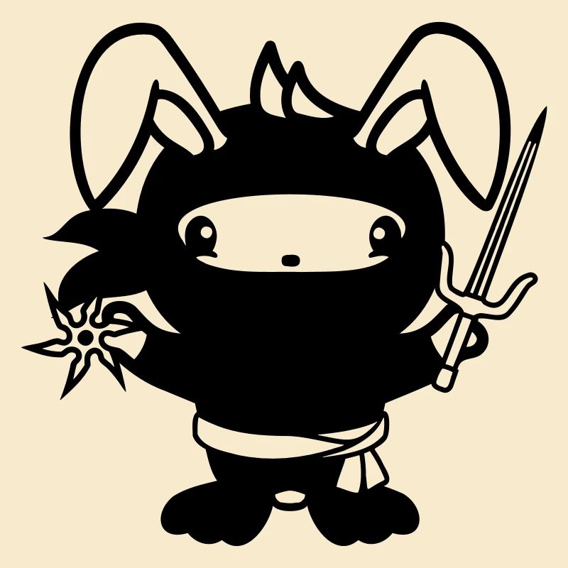 Bunny Ninja Star Fighter Assassin Japonais
