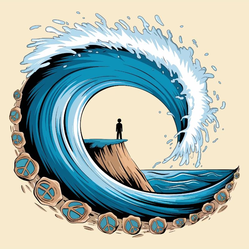 Peaceful Ocean Wave with Surf Vibes
