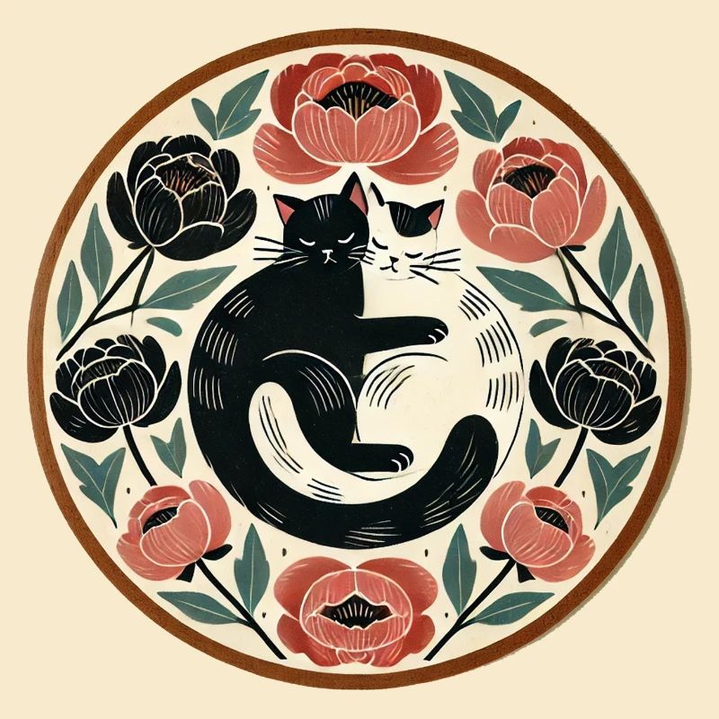 Schwarz-weiße Katze