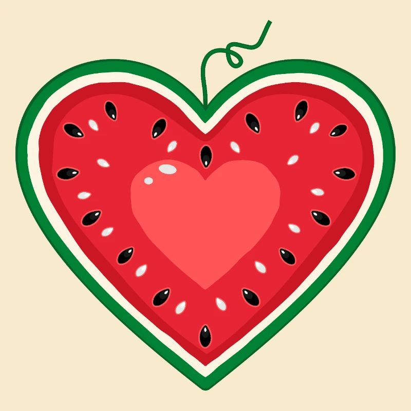 Conception de pastèque comme un cœur