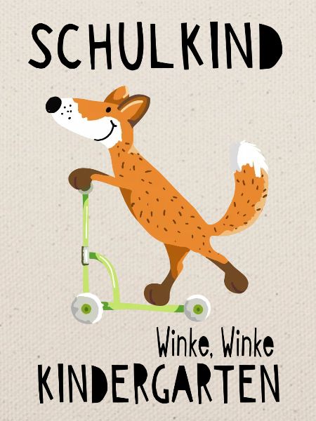 Schulkind und winke Kindergarten - Einschulung