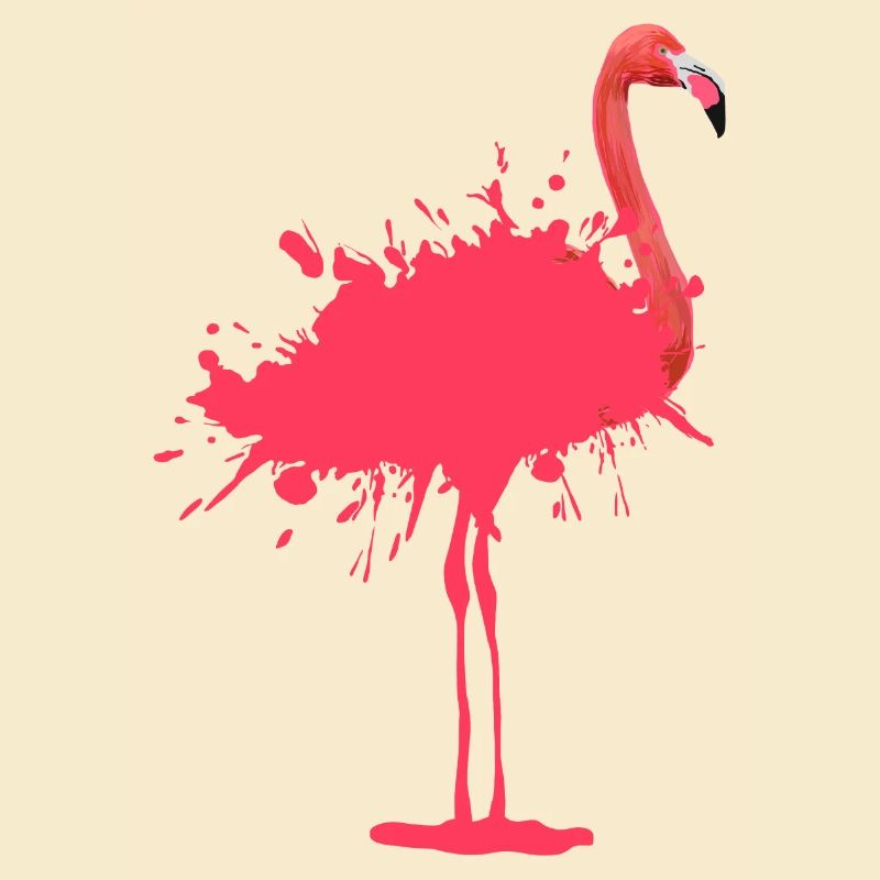 Flamingo - Farbklecks