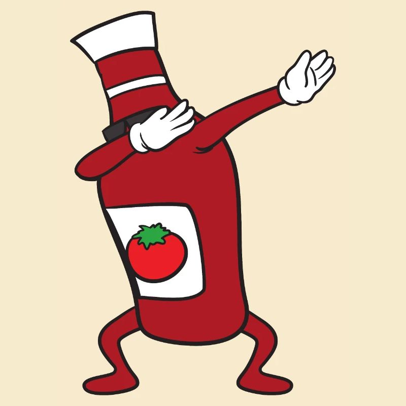 Dabbing Dab Ketchup Flasche