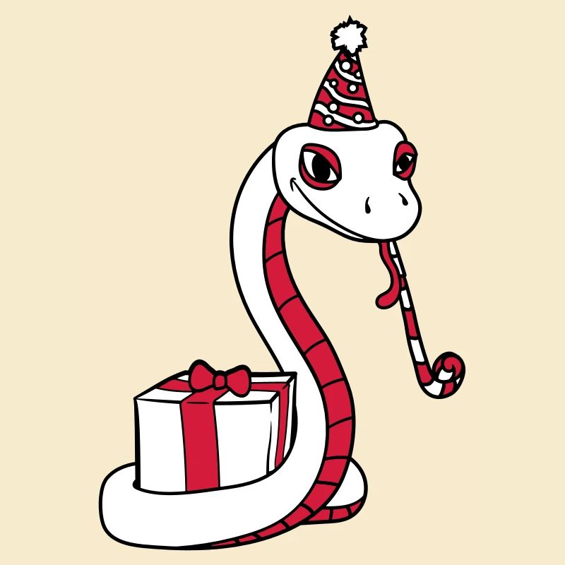fête d'anniversaire fête cadeau serpent visage
