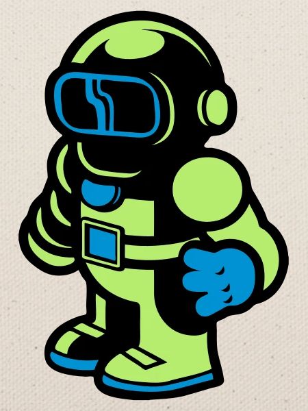Cartoon Spaceman Astronaut