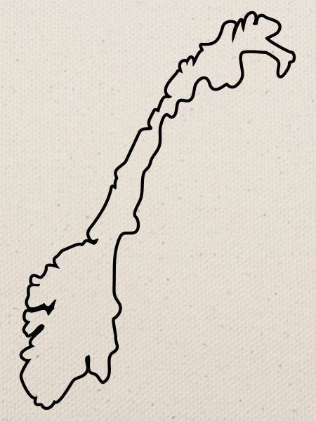 norway map silhouette