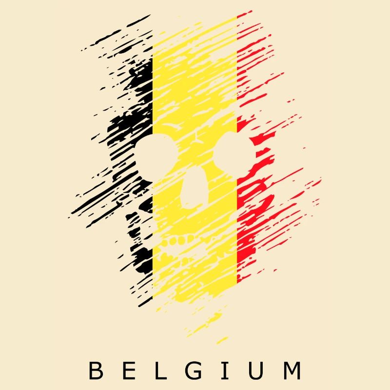 Crâne de drapeau belge crâne de drapeau belge
