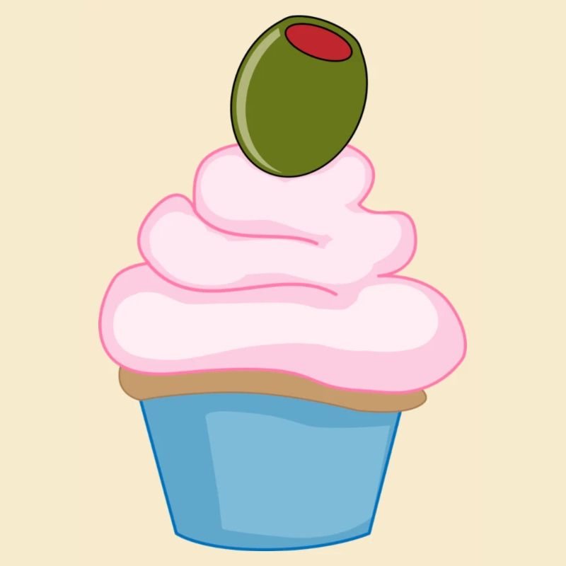 Muffin with Olive Naschen Cake Funny