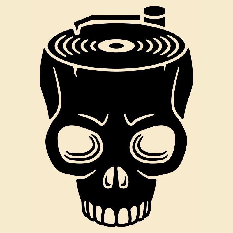 Skull Record Player
