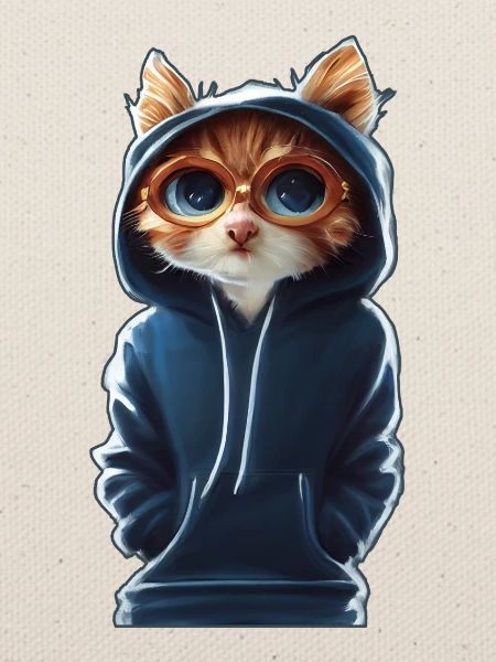 Katze mit Pulli 2